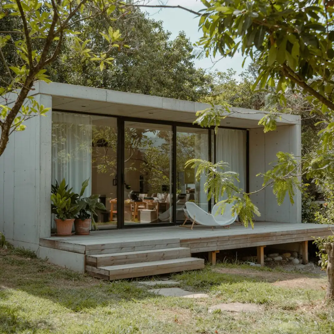 Granny flat with a deck and lawn in the Illawarra