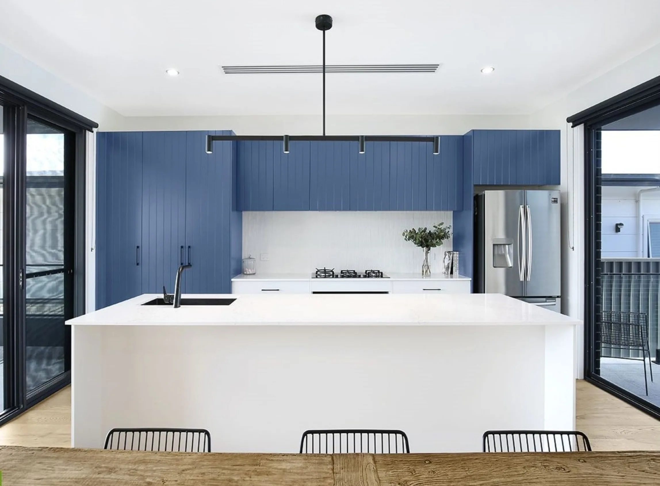 Custom kitchen renovation with stone benchtops